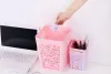 Hollowed-out multi-color trash can, distinctive patterned hollowed-out paper basket trash can, sanitary bucket details Picture